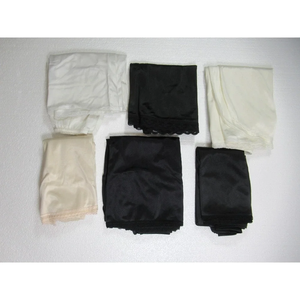6 Vintage Satin Half Slips Lot Size XL Nylon Skirt Bali Vassarette Bestform